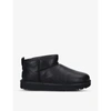 Ugg Womens Black Classic Ultra Mini Sheepskin Boots In Black