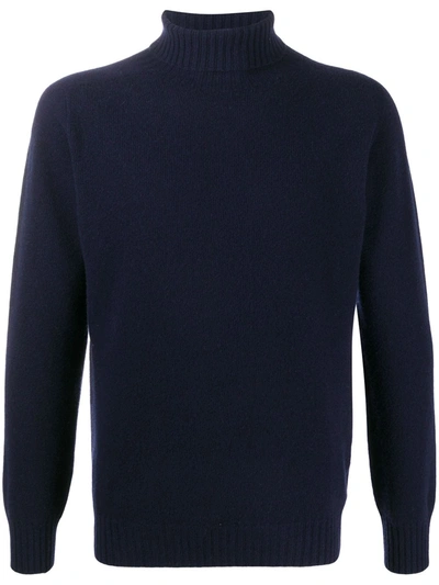 Altea Roll Neck Knitted Jumper In Blue