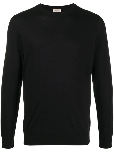 Altea Lightweight Knitted Top In Black