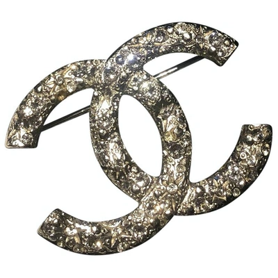 Pre-owned Chanel Cc Silver Pins & Brooches