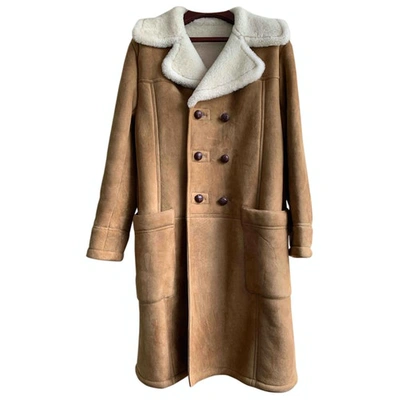 Pre-owned Kent And Curwen Brown Shearling Coat