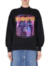 Msgm Paricollo Sweatshirt In Black