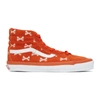 VANS VANS ORANGE AND WHITE WTAP EDITION OG SK8-HI LX SNEAKERS