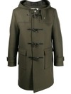 Mackintosh Weir Hooded Duffle Coat In Green