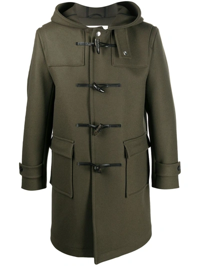 Mackintosh Weir Hooded Duffle Coat In Green