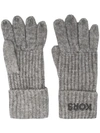 MICHAEL KORS LOGO-EMBROIDERED KNITTED GLOVES
