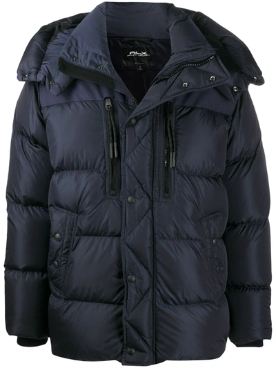 Ralph Lauren Rlx Hooded Puffer Coat In Blue
