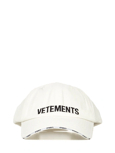 Vetements X Reebok New Logo Baseball Cap In White | ModeSens
