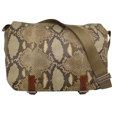 Pre-owned Prada Re-nylon Python Handbag