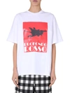 Msgm Crew Neck T-shirt In Bianco
