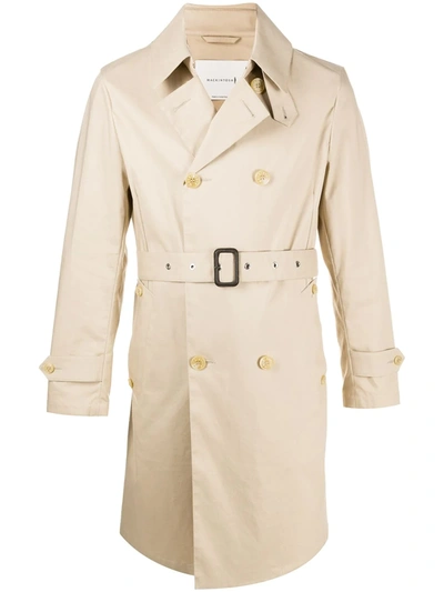 Mackintosh Belted Trench Coat In Neutrals