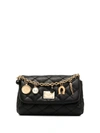 DOLCE & GABBANA CHARM CHAIN QUILTED CLUTCH