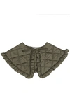 GANNI QUILTED-EFFECT RUFFLED COLLAR