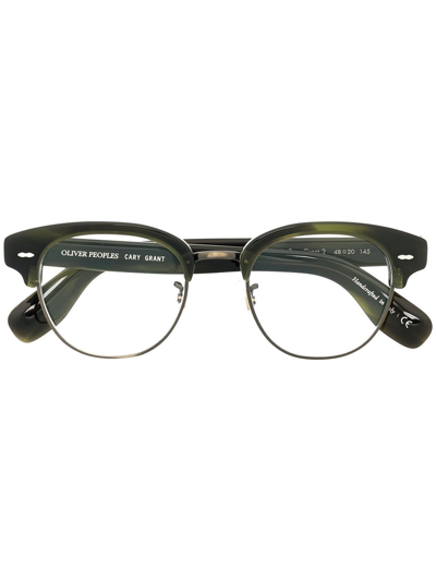 Oliver Peoples Gary Grant Square Frame Glasses In Black