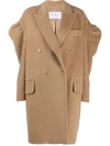 MAX MARA DROPPED PUFF SLEEVES DOUBLE-BREASTED COAT