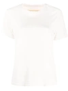 Raquel Allegra Round Neck Short-sleeved T-shirt In White