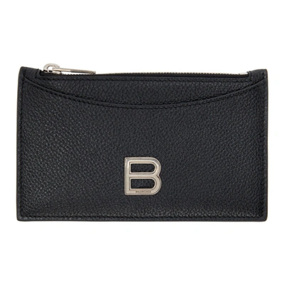 Balenciaga Black Long Hourglass Card Holder