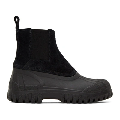 Diemme Panelled Ankle-length Boots In Black