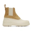 Diemme Suede Rubber Short Chelsea Booties In Ivory