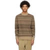 AIMÉ LEON DORE BROWN FAIR ISLE SWEATER