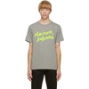 MAISON KITSUNÉ MAISON KITSUNE GREY HANDWRITING T-SHIRT