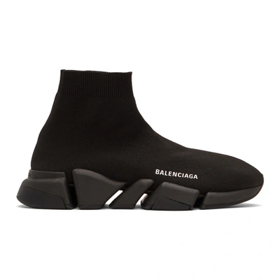 Balenciaga Black Speed 2.0 Sneakers In Black