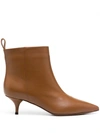 L'AUTRE CHOSE POINTED LEATHER ANKLE BOOTS