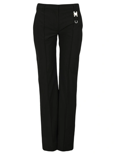 Alyx Buckle Detailed Flared Trousers In Black