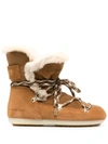 MOON BOOT SHEARLING-LINED LACE-UP BOOTS