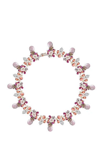 Anabela Chan 18k Rose Gold Vermeil Quartz Paradise Necklace In Pink