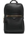 TOM FORD GRAINED LEATHER LOGO BACKPACK