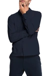Swet Tailor Swet Tailer Mindful Knit Button-down Shirt In Navy