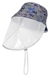 ANDY & EVAN REVERSIBLE DINO PRINT BUCKET HAT WITH REMOVABLE SHIELD,S2051168