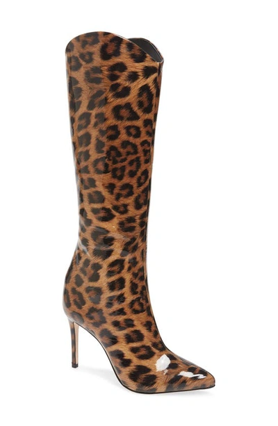 Schutz Maryana Leopard Patent Leather Boot