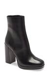 Steve Madden Women's Main Platform Booties In Black Leather