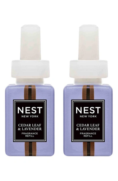 Nest New York Pura Smart Home Fragrance Diffuser Refill Duo In Cedar Leaf And Lavendar