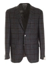 CORNELIANI SINGLE-BREASTED JACKET IN MELANGE GREY