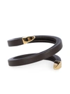 BOTTEGA VENETA COILED LEATHER CUFF BRACELET