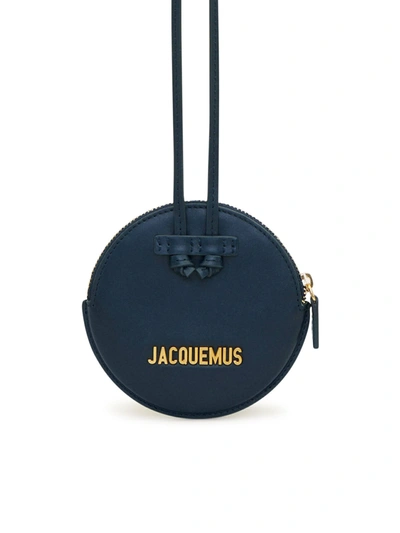Jacquemus Round Coin Purse In Blue