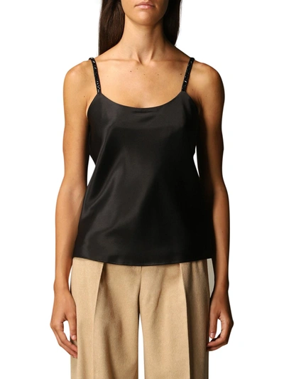 Max Mara Top With Braces In Black