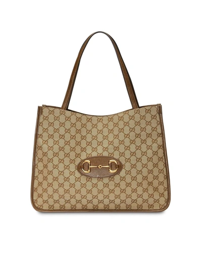 Gucci Tote Bag Horsebit 1955 In Brown