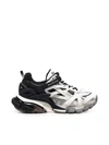 Balenciaga Track 2 Open Metallic Sneakers In Black