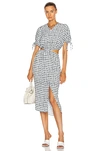 PROENZA SCHOULER WHITE LABEL SHORT SLEEVE CUT OUT DRESS,PSWL-WD7