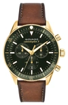 MOVADO HERITAGE CHRONO LEATHER STRAP WATCH, 42MM,3650062