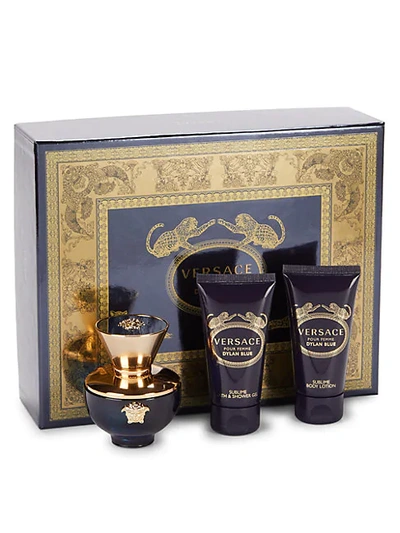 Versace Dylan Blue Eau De Parfum, Body Lotion & Shower Gel 3-piece Set