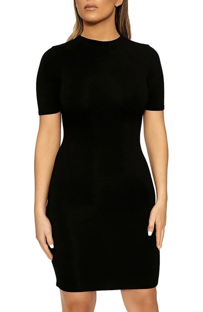 Naked Wardrobe T-shirt Minidress In Black