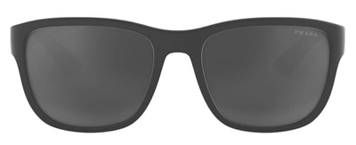 Prada Men 01us Rectangle Sunglasses In Grey