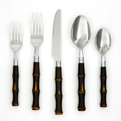 Cambridge Bamboo 20-piece Flatware Set, Service For 4 In Darkbamboo