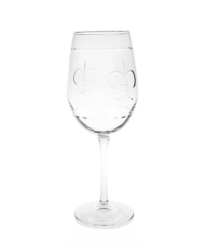 Rolf Glass Fleur De Lis White Wine 12oz - Set Of 4 Glasses In No Color