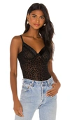 LOVERS & FRIENDS LEOPARD BODYSUIT,LOVF-WI107